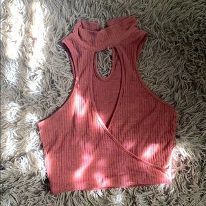 Mauve Pink Keyhole Top